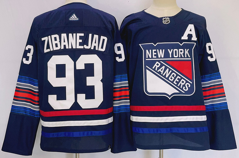Men's New York Rangers Mika Zibanejad #93 Blue jersey